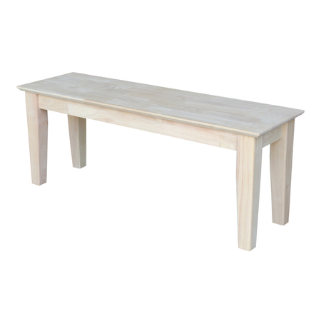 International Concepts Shaker Style Bench, Unfinished BE-47S